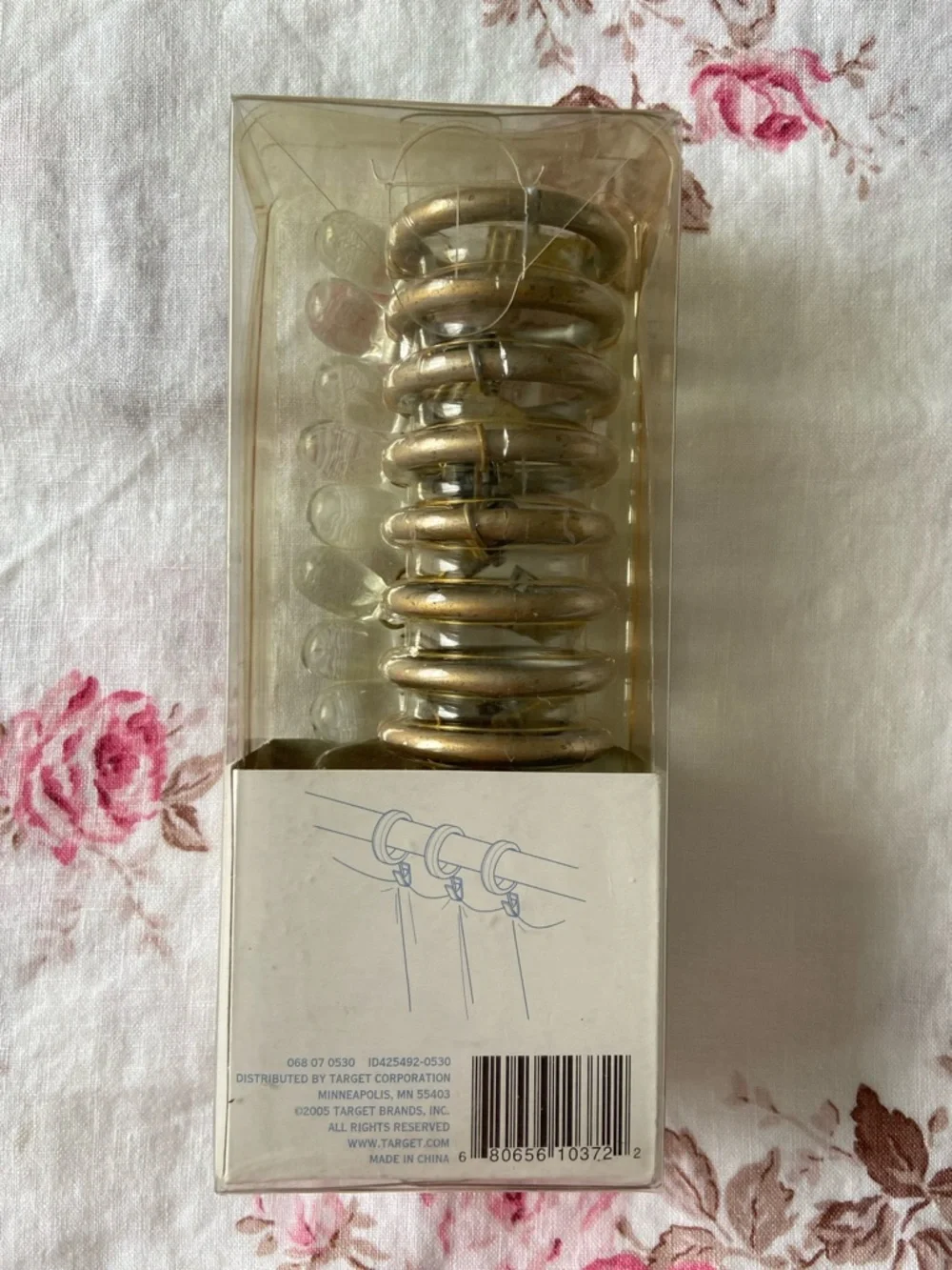 Simply Shabby Chic Bronze Gold Drapery Rings Tear Drop Accents Set of 10 NEW